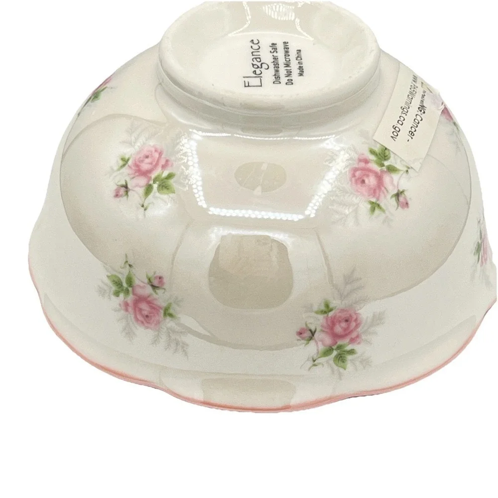 Elegance PetiteRose Pattern Luster Fine‎ Porcelain Fruit /Desert Bowl Small Size